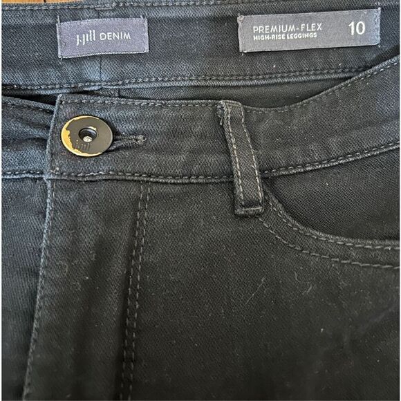 J JILL DENIM US Size 10 Black Premium Flex High Rise Leggings - Picture 4 of 9